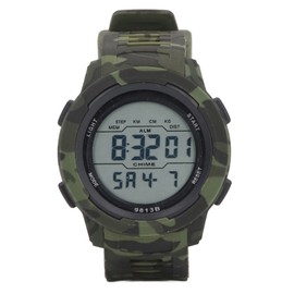 Men Digital Sports Watch 50m Waterproof Watch with LED Backlight Camouflage Watch for Men