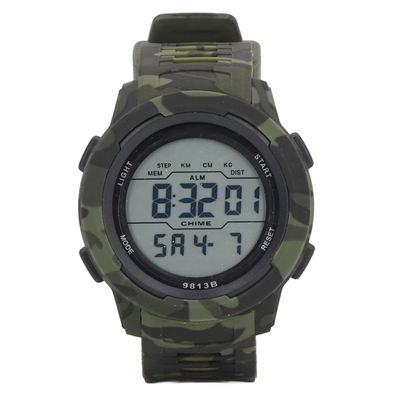 Men Digital Sports Watch 50m Waterproof Watch with LED Backlight