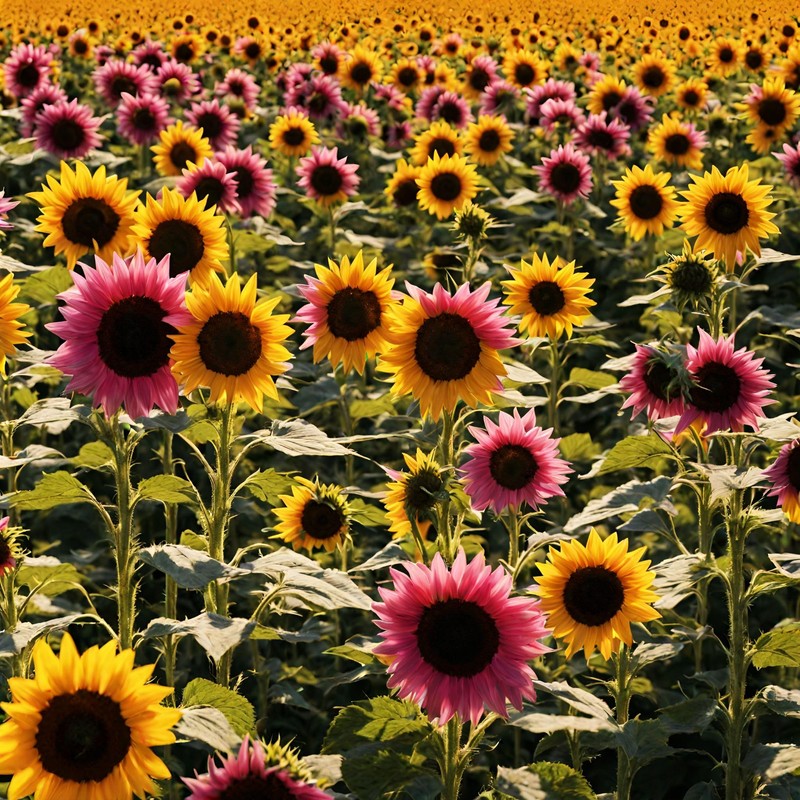 100 Pcs Multicolor Dwarf Variegated Sunflower Seeds Home Garden Decor