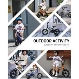 vollsch BMX Style Kids Bike for 2-8 Years Old Boys Girls Toddlers 12 Inch Bicycle with Training Wheels Coaster Brake, Sage