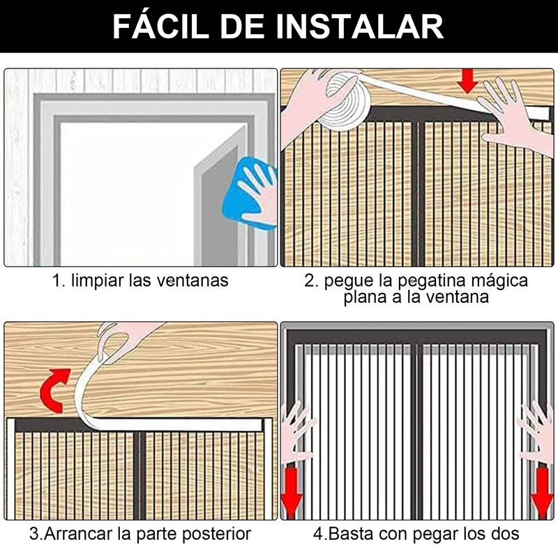 Mosquitera para Ventana, Mosquitera 130x150cm, Mosquitera Autoadhesiva para Ventana con