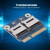 ASHATA PCIe to Dual TF Card,Mini PCI‑e to Dual Micro