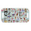 Boston International Melamine Serving Tray with Handles, 15" X 8",