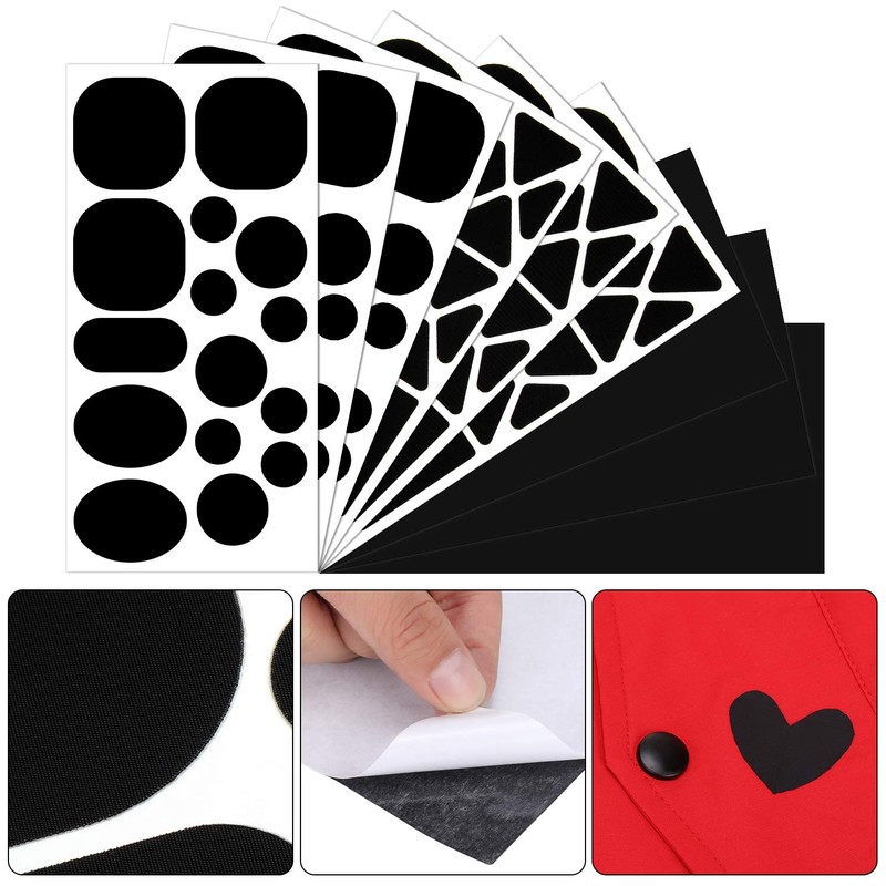 9 Sheets 96 Pcs Nylon Repair Patches Self Adhesive Patch