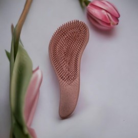 SHAN'ROCK BEAUTISTIC Eco-Friendly Detangler Brush w/Scalp Massager/Anti-Knot for Smooth & Firzz-Free Hair/Wet & Dry ScalpExfoliator w/Soft Silicone Bristles/Dandruff Removal & Hair Growth