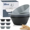 Wrova Wheat Straw Bowl Sets,6 PCS Unbreakable Cereal Bowl 36