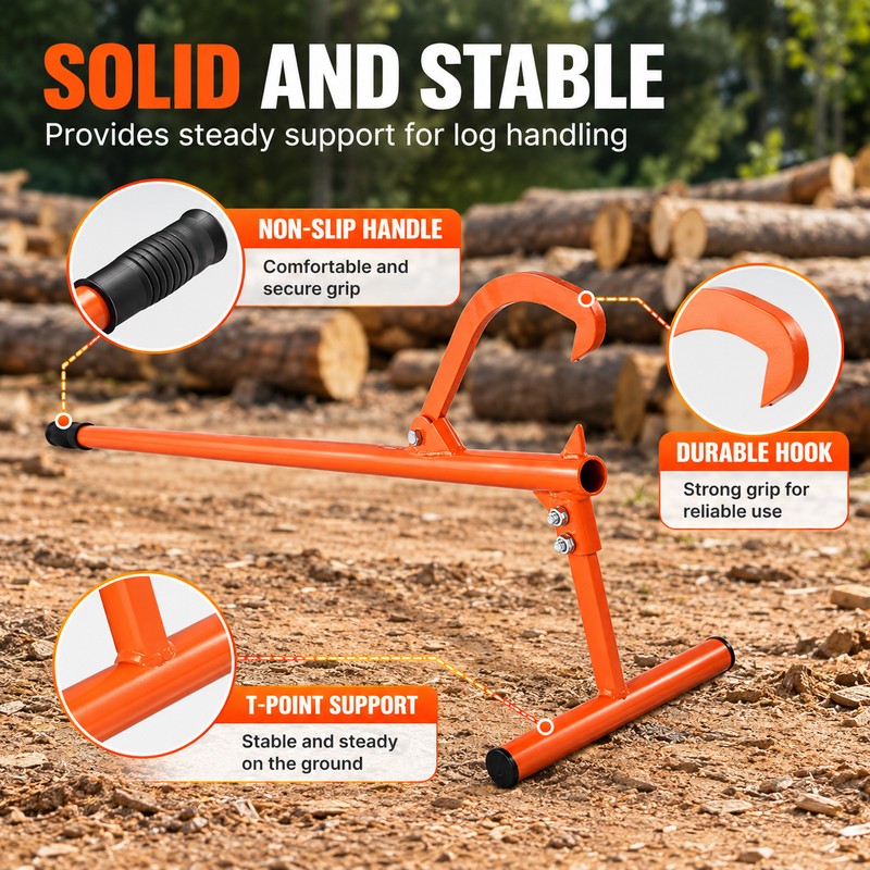 Adjustable Timberjack Log Lifter for Rolling Logs – Heavy-Duty Carbon