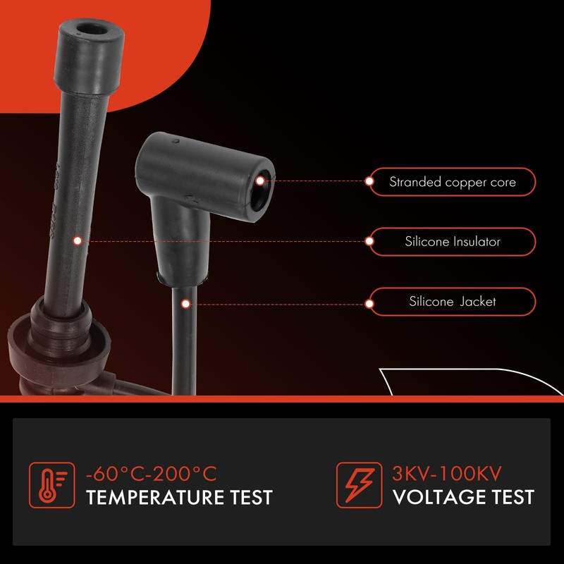 A-Premium Cable de bujía compatible con Isuzu Trooper 1992 1993