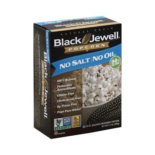 Black Jewell Popcorn Micro No Slt/Oil 3Ct 8.7 Oz (Pack Of 6)