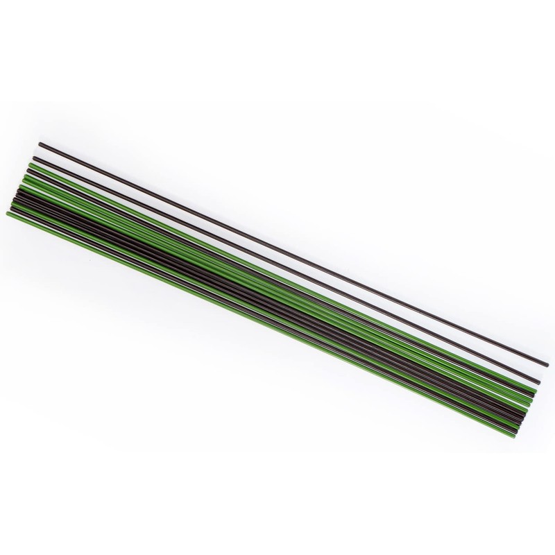 EESC2Y 10-PCs 15-3/4" Plastic Coated Orchid Stakes for Plants Support,