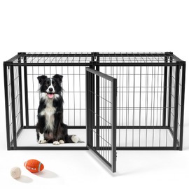 Yafylly Large Dog Crate, Dog Crates for Large Dogs, 48 Inch Dog Crate with Divider, Crates for Dogs Indoor, Metal Dog Crate, Large Dog Kennel Indoor, Large Dog Cage, Big Dog Cage