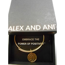 Alex and Ani INITIAL D Expandable Bracelet Rafaelian Gold NWTBC