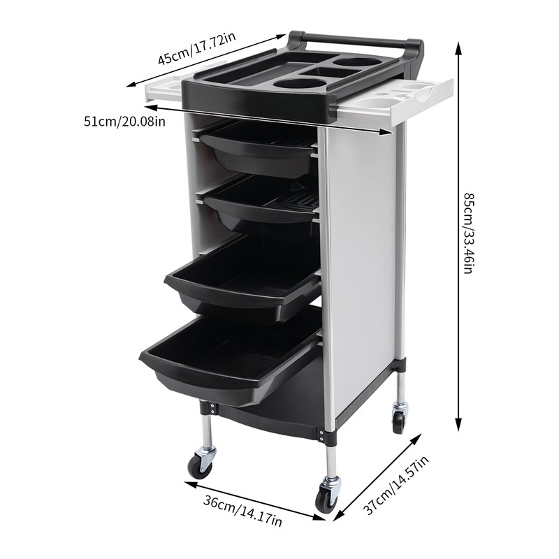 Kathring Salon Trolley Cart, 6 Layer Hair Salon Storage Tool
