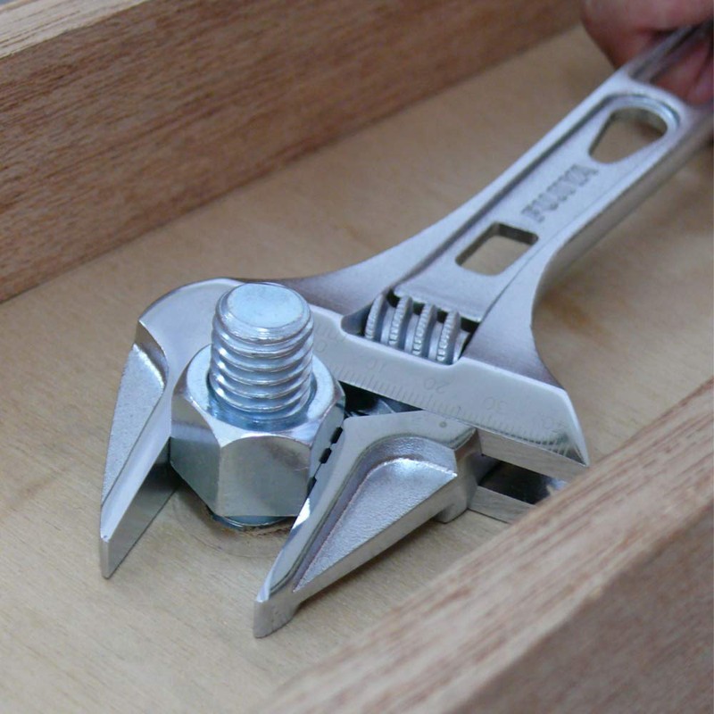 Fujiya Tools, FLS-28G-F, Short Adjustable Wrench with Grip
