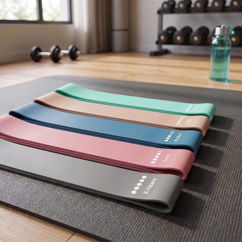 8 Piece Resistance Bands Set for Women, Long Exercise Bands