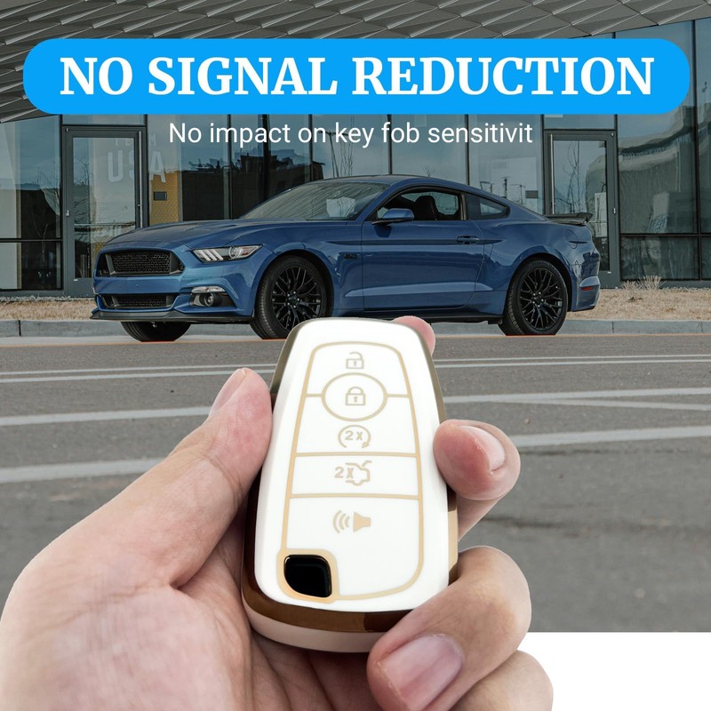 Joouheax for Ford Key Fob Cover with Keychain, Full Coverage