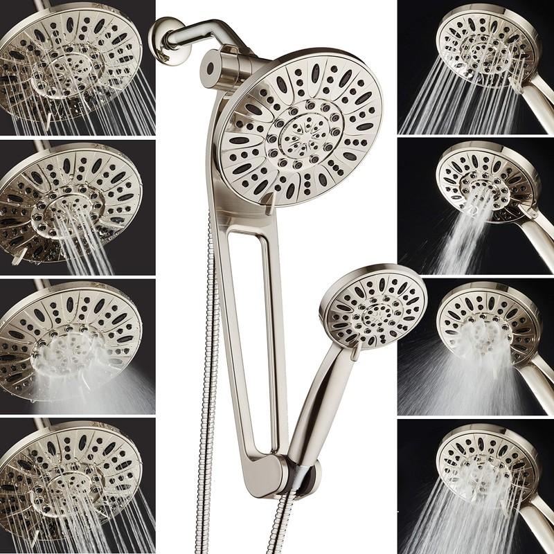 AquaDance High-Pressure 48-Mode 3-Way Shower Spa Combo with Adjustable 18-Inch