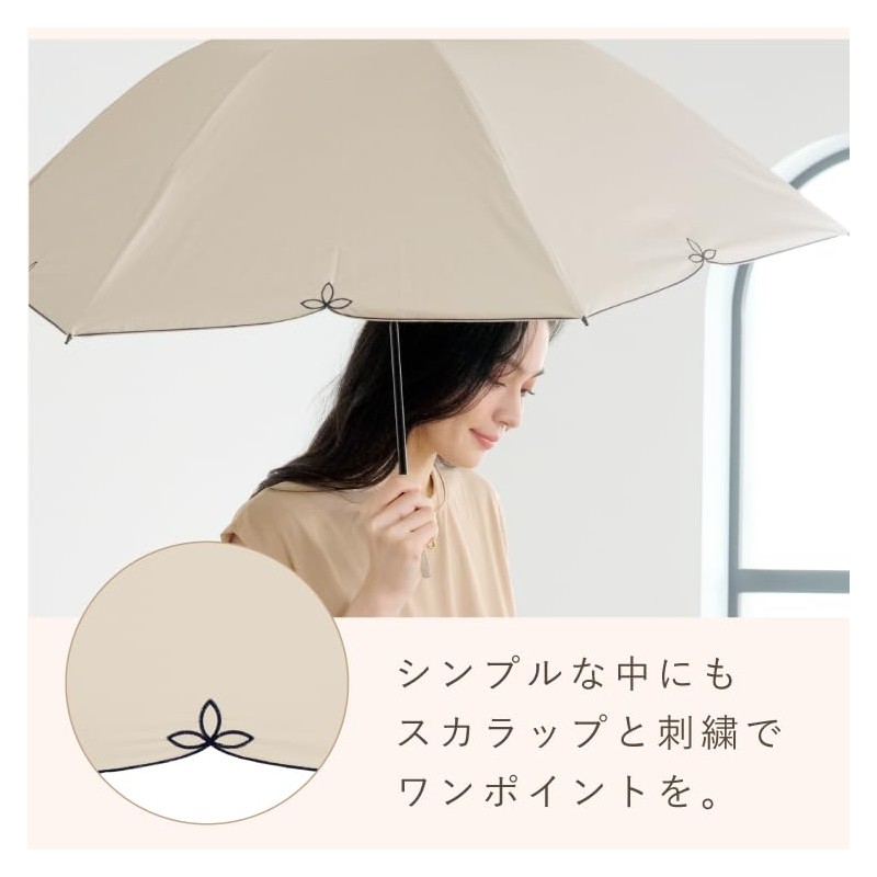 [2025] Wpc. Parasol Blackout Dome Parasol Wide Scalloped Mini Beige