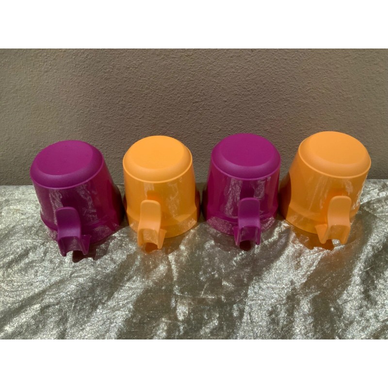 New Set/4 Tupperware Stackable Mugs for your coffee/tea 350ml each