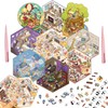 9 Pieces 3D Sticker Scenes etc. Miniature Room Sticker Book,