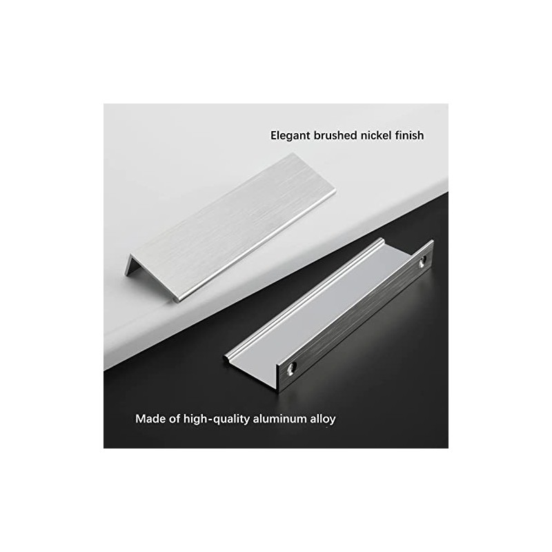 Rergy 10 Pack 5 INCH Cabinet Pulls Brushed Nickel Finger