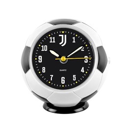Seven Sveglia pallone da calcio JUVENTUS al quarzo con movimento continuo, Prodotto ufficiale, Calcio, Idea regalo bambini e adulti