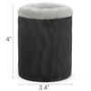 Mkono Plush Lined Eyeglasses Holder Protective Glasses Holder Stand Case