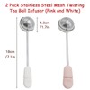 Joyangy 2 Pack Stainless Steel Mesh Twisting Tea Ball Infuser,
