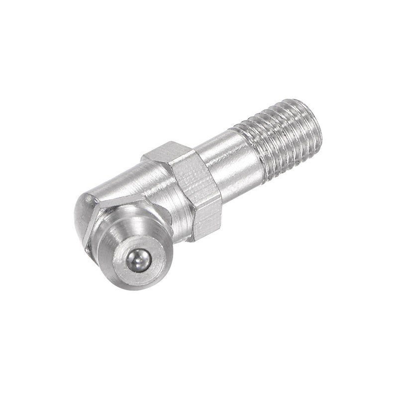 uxcell Metric Nickel Plated Brass Straight Grease Fitting M6 x