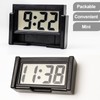 Shudyear 3PCS Small Digital Clock Mini Car Clock Mount Watch