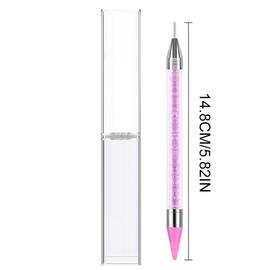 Pack of 2 Thin Nail Brush Nail Design Dotting Pen Nail Art Dotting Tools Double Sided Nail Art Brush Fineliner Professional Gel Brush Nail Art Set for DIY Nail Art Glitter Gel Draw Details
