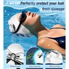 Aegend 2 Pack Swim Caps for Long Hair, Durable Silicone