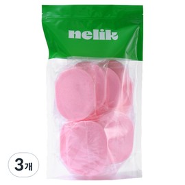 Nelic Cleansing Sponge 15p, 3 pieces, pink / 넬릭 클렌징 해면 스펀지 15p, 3개, 핑크