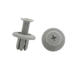 TUCKBOLD 50Pcs Plastic Push Pin Bumper Fender Rivets Expansion Screws Clips Gray 8.5mm Automotive Parts