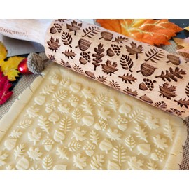 Leaves Embossed Rolling Pin
