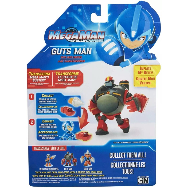 Megaman Mega Man Fully Charged Guts Man Deluxe Series -