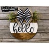 Hello Wreath with Stripe for Front Door Year Round Hanger