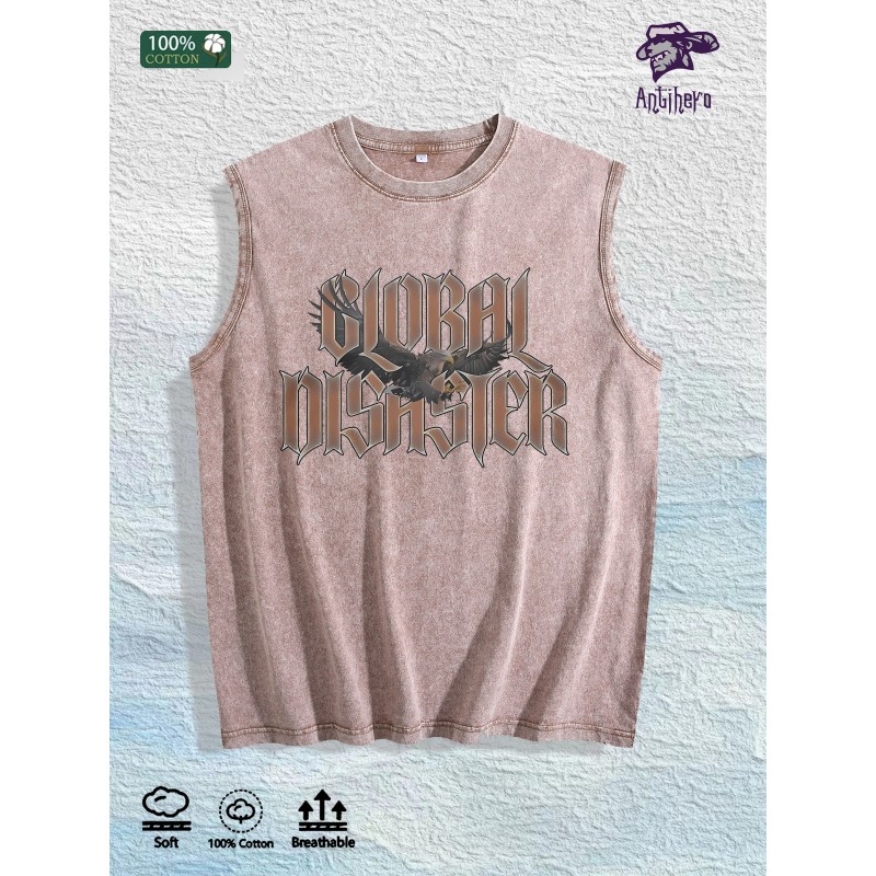 Antihero Global Disaster Graphic Tank Top 100% Cotton US Warehouse