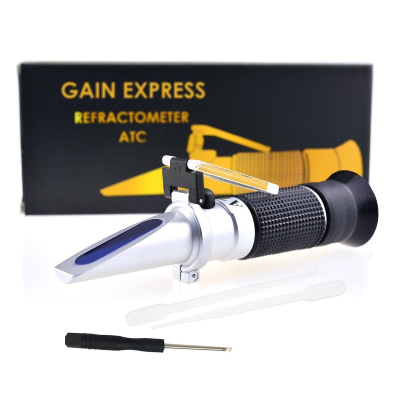 5-in-1 Automotive Battery Antifreeze Refractometer ATC for Specific Gravity, Ethylene