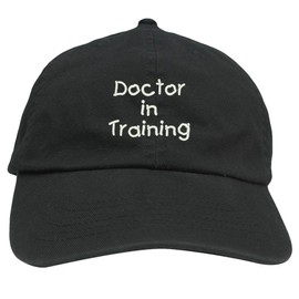 Doctor In Training Embroidered Youth Size Cotton Baseball Cap - Black