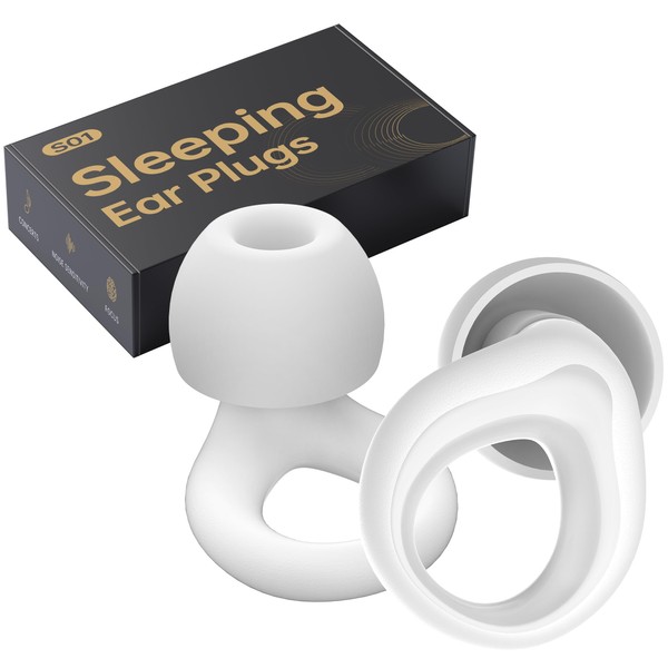 Ear Plugs for Sleeping Noise Cancelling, Reusable Silicone Earplugs for