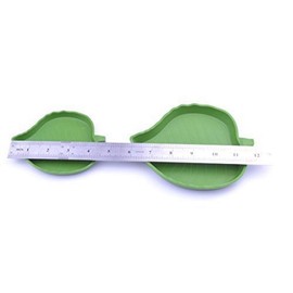 2 Pack Leaf Reptile Food and Water Bowl for Pet Aquarium Ornament Terrarium Dish Plate Lizards Tortoises or Small Reptiles
