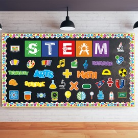 STEAM Bulletin Board Decorations STAEM Science Bulletin Board Welcome Cutouts Classroom Decor School Holiday Bulletin Board Decor