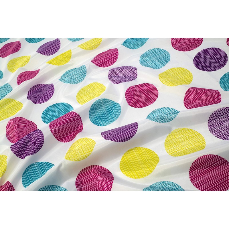Croydex Shower Curtain, Textured Dot, 1800 x 1800mm
