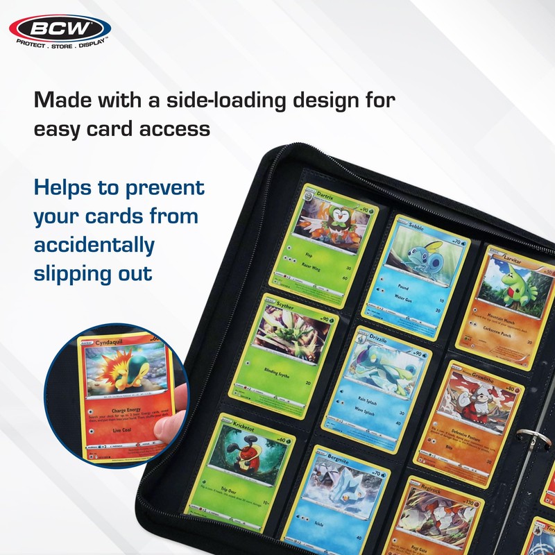 BCW Double-Sided 9-Pocket Pages Holder - 10 Black Pages |