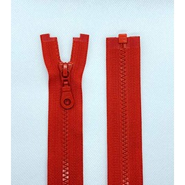 YKK Zip Plastic Teeth No. 5 Medium Coarse Separable (819 Red/Orange, 40 cm)