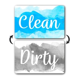 Brothers Bench Blue & Gray Dishwasher Magnet Clean Dirty Sign, Clean Dirty Magnet for Dishwasher, Universal Dishwasher Refrigerator Magnet for Kitchen Organization