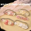 Kenjudess Baby Girl Floral Headbands Elastic Nylon Flower Beads Hairbands
