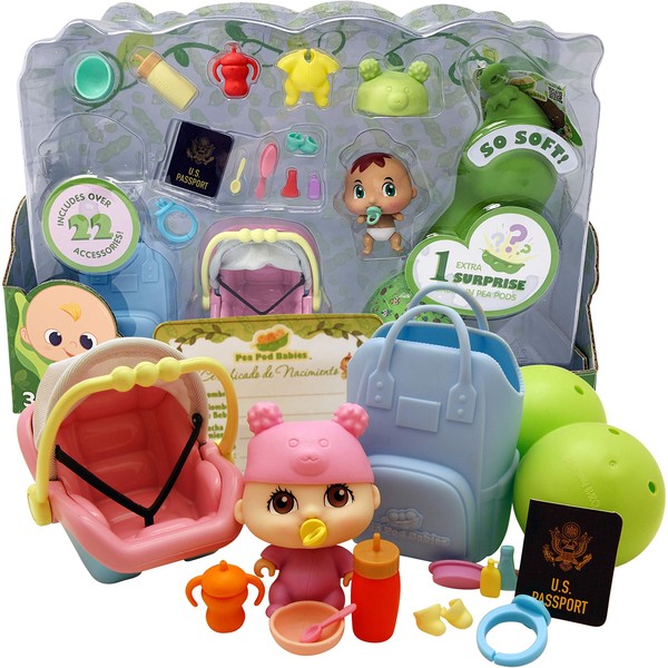 Pea Pod Babies Twenty Two Piece Little Traveler Playset -