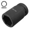 TOP-VIGOR 1" Drive Through 34mm 6 Point Impact Socket Durable